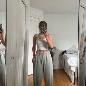Garage sage green sweatpants, size small